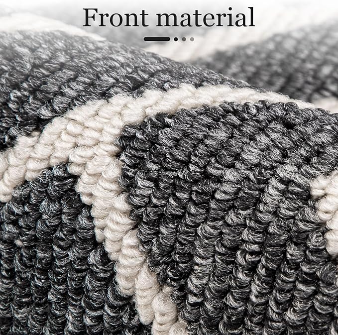 hicorfe Kitchen Rugs and Mats Sets,Super Absorbent Polypropylene Non-Slip Rug,Soft Comfort Floor Mat,Washable for Kitchen,Hallway,Office,Sink,Laundry(24" x 35",Black)