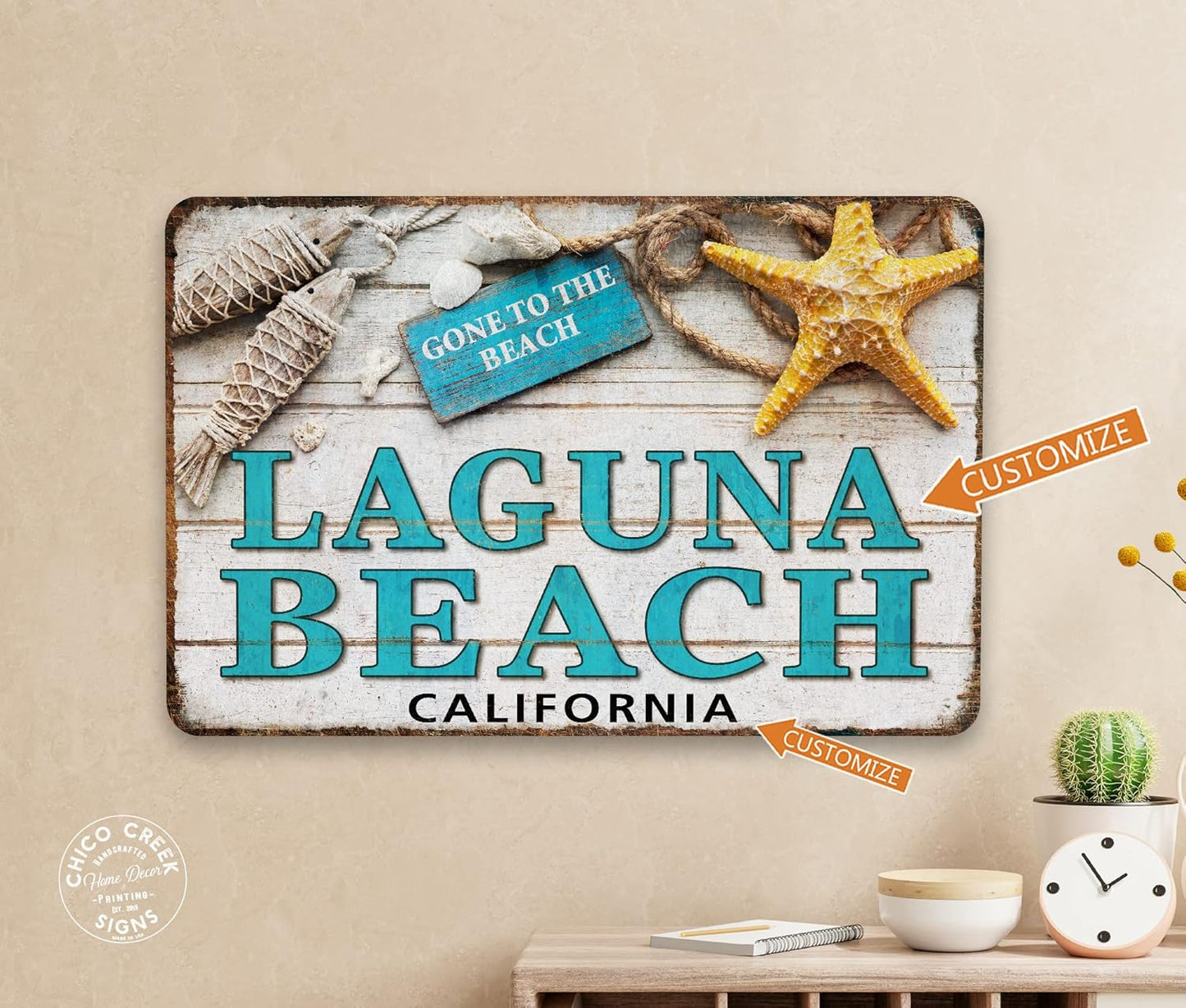 Custom Beach Sign Your Text Here Beach House Beachtown Seaside Gone to the Beach Nautical 208122002018