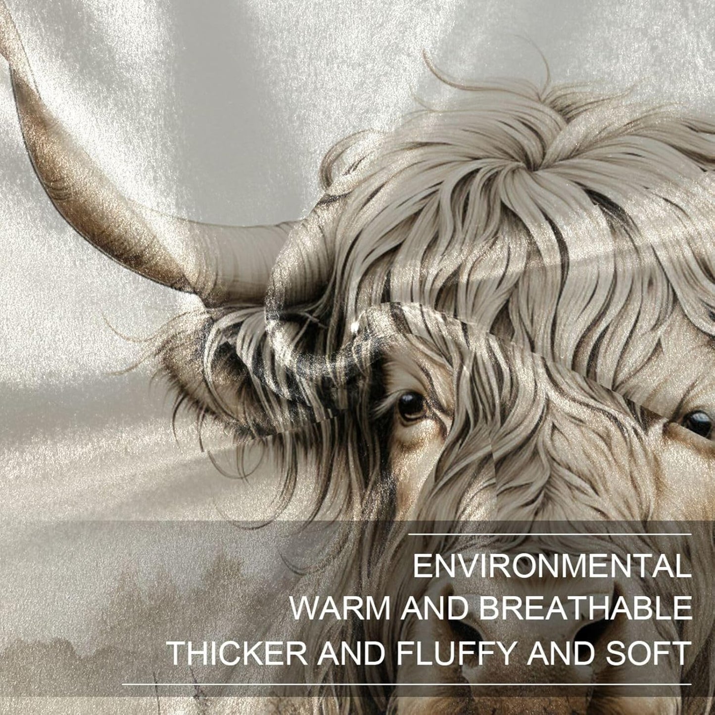 Highland Cow Throw Blanket for Teens Boys Girls and Adults Soft Warm Cozy Funny Midweight Food Flannel Blankets for Couch Sofa Bed Camping Travel Home Decor 50" X 60"