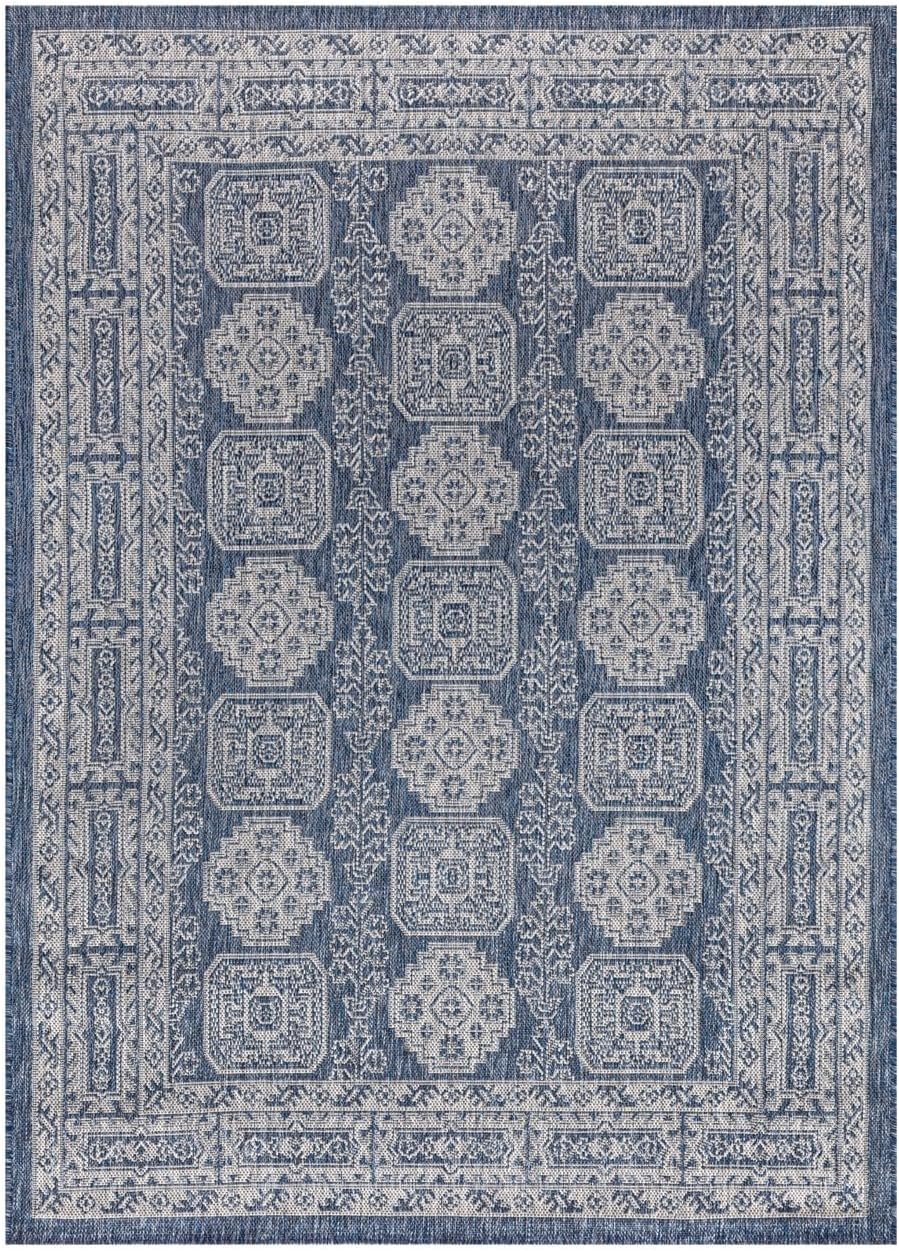 Keen Home Design Terrace Outdoor Area Rug - 5x8 Washable Indoor/Outdoor Rug for Patio, Kitchen, Balcony, Beach, Garden, Deck and Porch, Size: 5'3"x7'7"