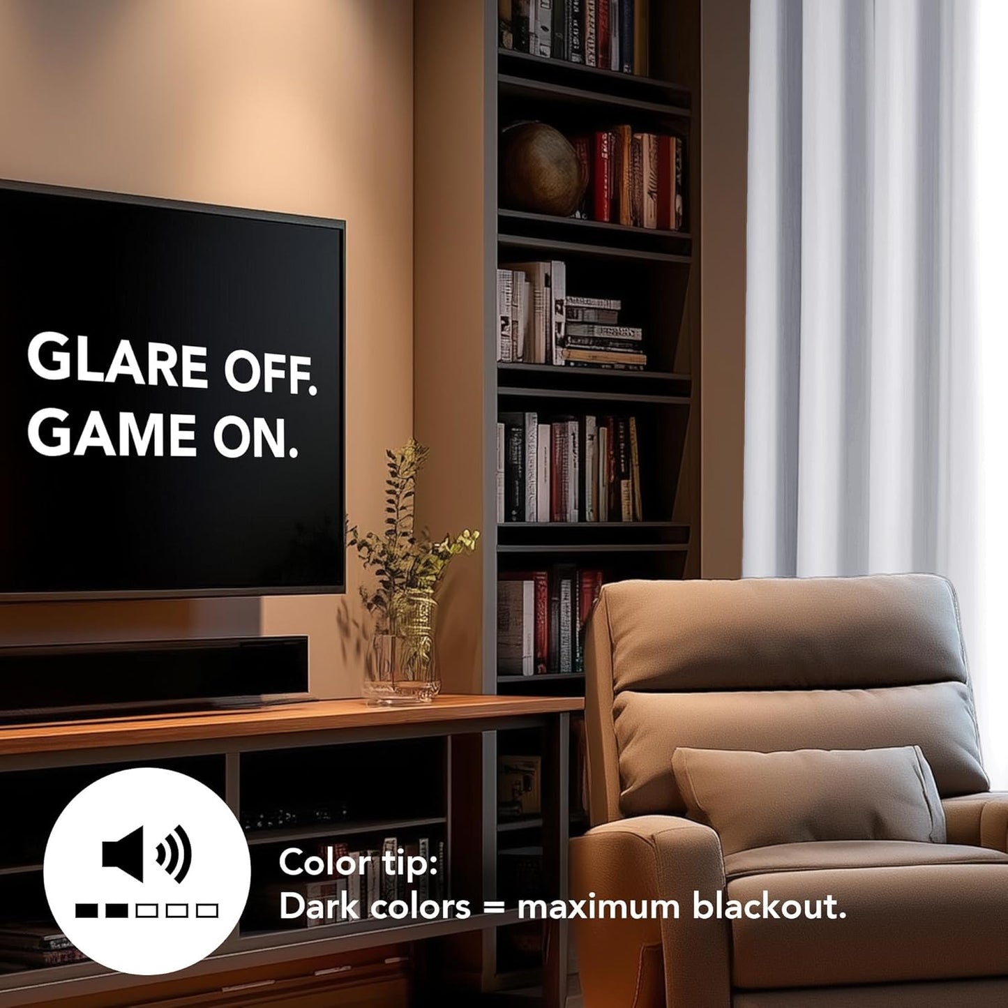 Deconovo Blackout Curtains for Bedroom – Set of 2 52W x 54L Inch Thermal Insulated & Noise Reducing Panels–Home Window Room Darkening Sustainable Grommet Drapes for Living Room and Nursery, Star White