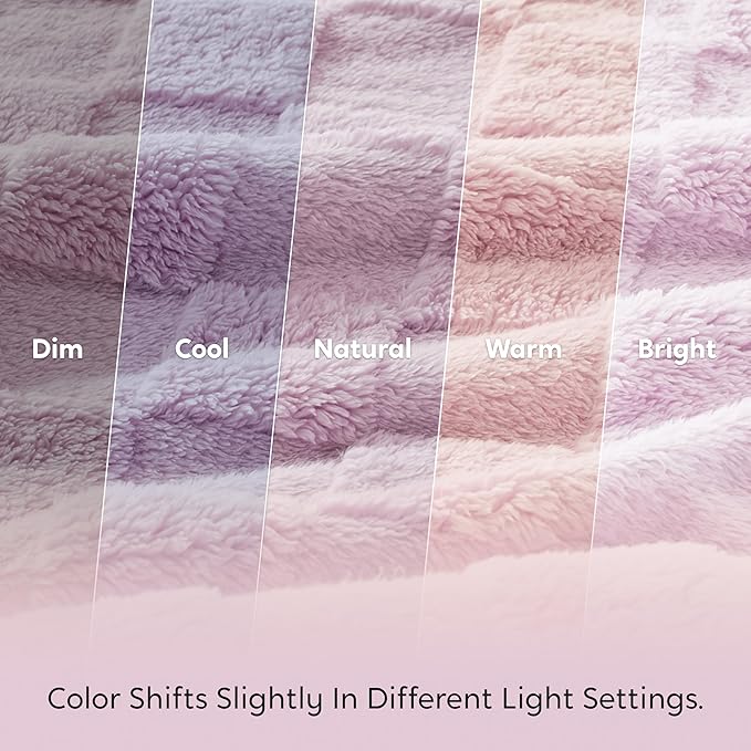 Joiedomi Queen Size Blanket for Bed, Soft Fleece Checkered Blankets Gifts for Women Mom Girls, 280GSM Cozy Cute Soft Throw Home Room Decor Aesthetic Gifts 90x90 Inches