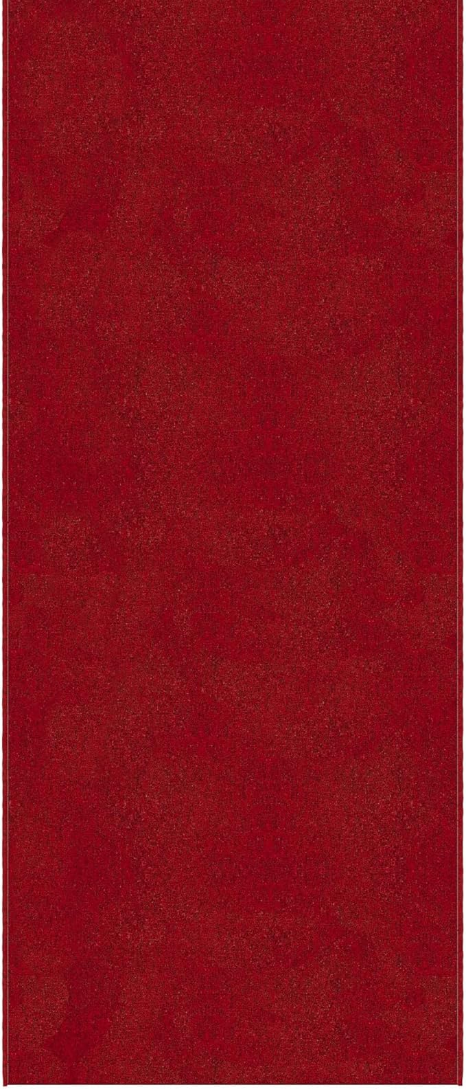 Ottomanson 2'7" x 9' Ultra-Thin Hallway Runner Rug - Durable Non-Slip Carpet for High-Traffic Areas - Fits Under Doors for Seamless Entry - Ideal for Kitchen, Entryway, Bedroom & Living Room, Red