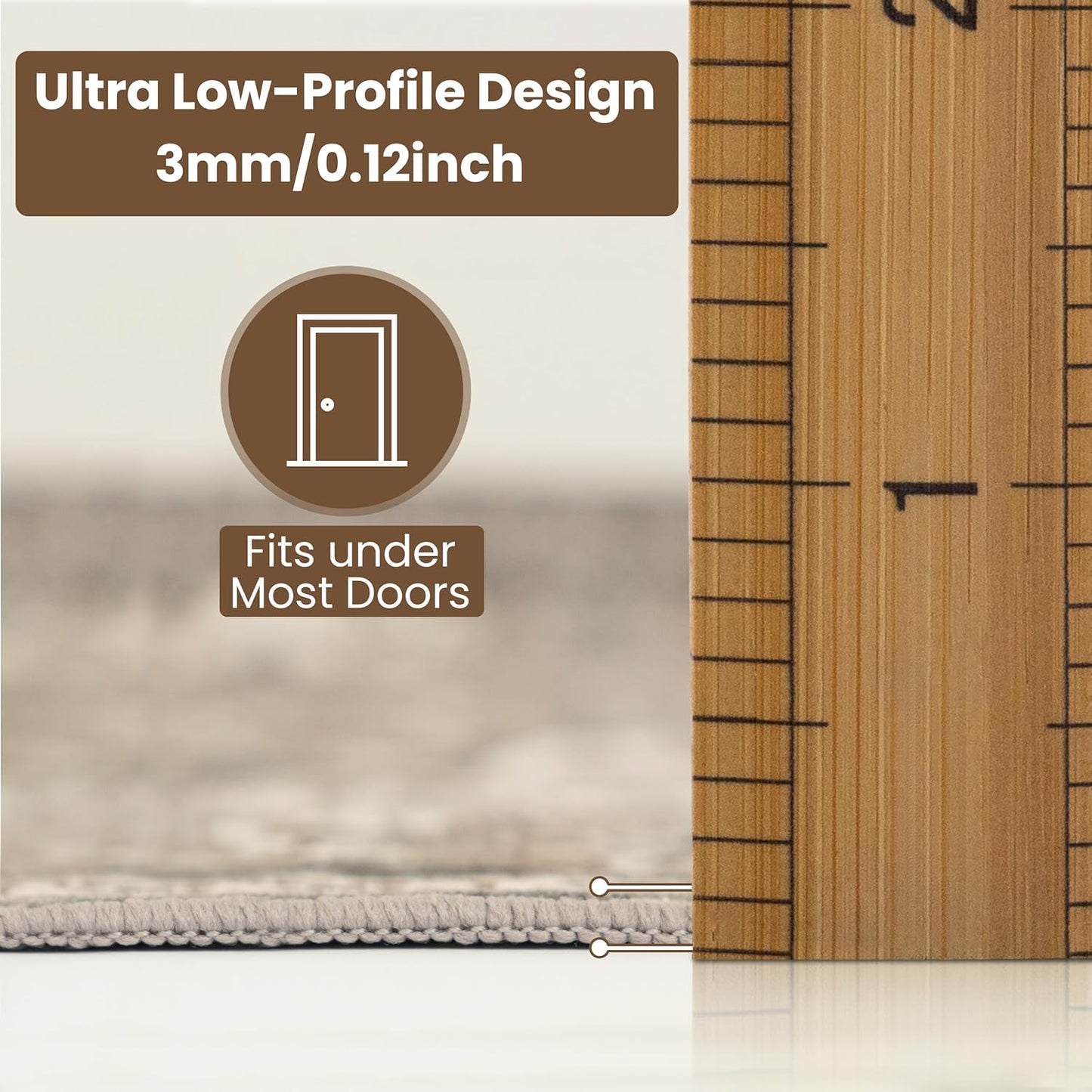 Washable Runner Rug 2.5x10 | Non Slip Rug Runners for Hallways, Entryways, Kitchens, Bathrooms, Bedrooms | Ultra-Soft Flannel Carpet Runners with Rubber Backing (Black Brown, 2.5x10)