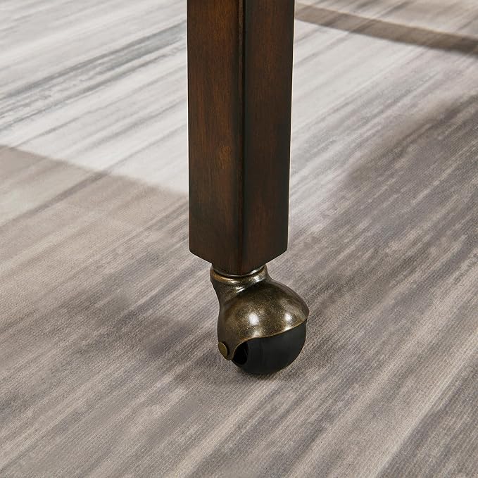 MODERION Dinning Chairs with Wheels and Arms Set of 8, Solid Wood Office Desk Chairs with Frosted Velvet Upholstered, Classic Swivel Accent Chairs, 31.5" H Boss Caption's Chair, Sea Green XXY-HT22-SG