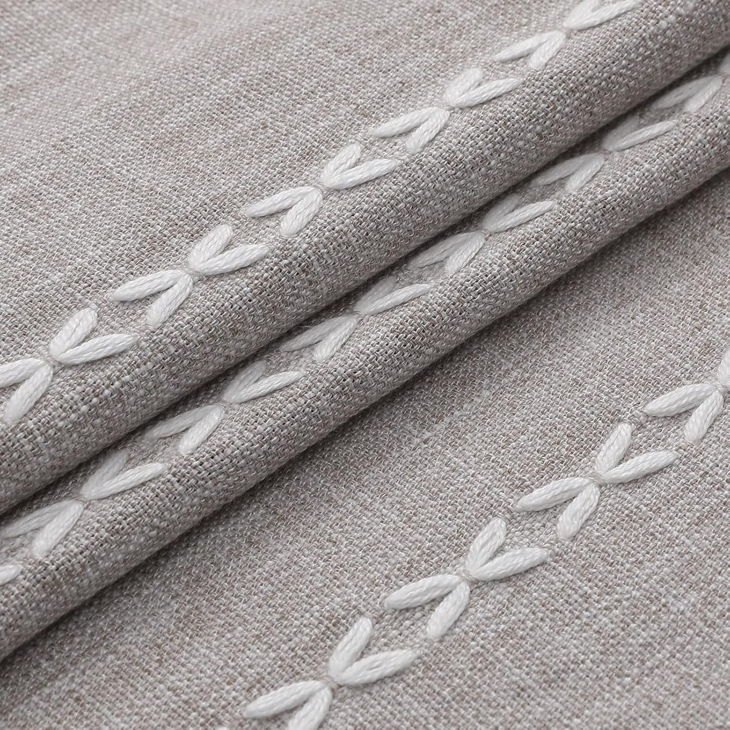 MitoVilla Grey Small Stall Shower Curtain 36 x 72, Half Size Narrow Polyester Linen Fabric Shower Curtains for Boho Farmhouse Bathroom Decor, Wrinkle Resistant Cloth Shower Curtain