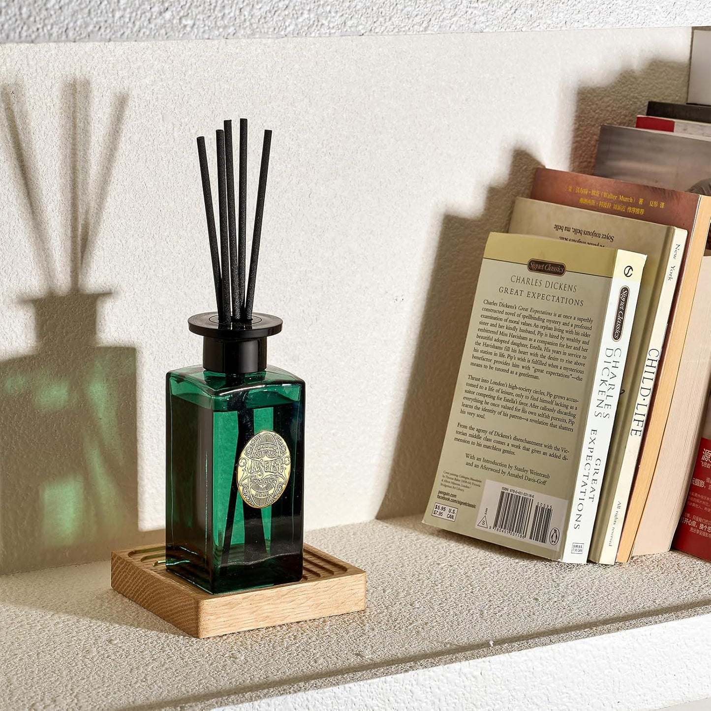 M&SENSE 6.3 oz Large Reed Diffuser Set | Forset Scent Oil Diffuser with Sticks | Hotel Collection Non-Toxic Essential Oil |for Bedroom Bathroom Living Room