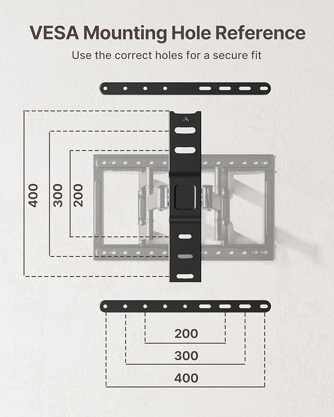 monTEK 1.1" Ultra Slim TV Wall Mount for 37-75 Inch TVs, 132lbs Heavy Duty, 4X Weight Tested, Full Motion Articulating Bracket, Max VESA 400x400mm, Fits 16/18" Studs