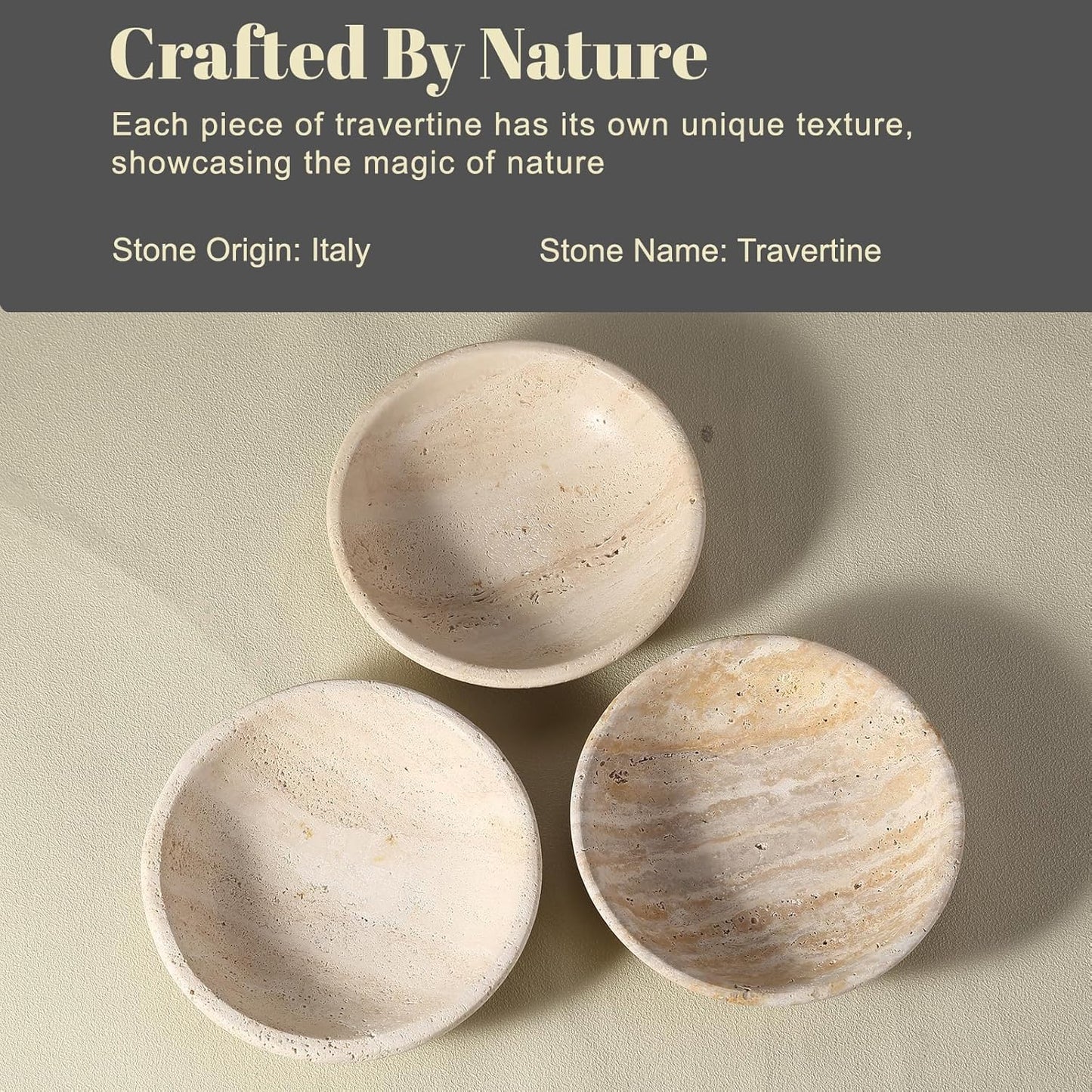 Koville Natural Marble Incense Holder, Incense Holder for Sticks with 9 Holes, Handmade Incense Burner Ash Catcher for Meditation Yoga SPA, Balsam Fir/Palo Santo/Sage/Cone (Travertine)