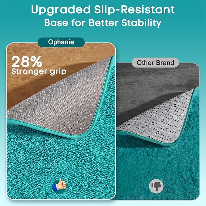 Ophanie Teal Rugs for Living Room Bedroom, 5x8 Fluffy Fuzzy Furry Carpet, Plush Soft Shaggy Bedside Indoor Floor Area Rug for Kids Girls Boys Baby Teen Dorm Nursery Home Decor Aesthetic