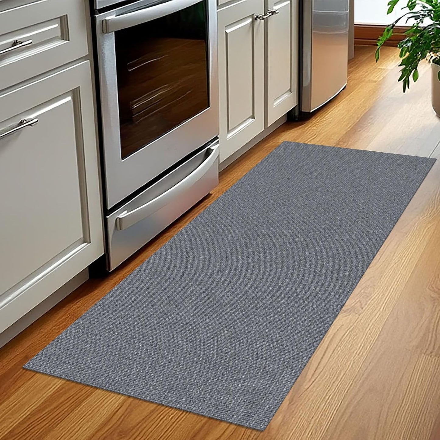 KOZYFLY Washable Runner Rug 2x5 Ft Runners for Hallways Non Slip Kitchen Rug, Braided Cotton Entryway Runner Indoor, Carpet Runners for Hallway Kitchen Entryway Bedroom, Grey