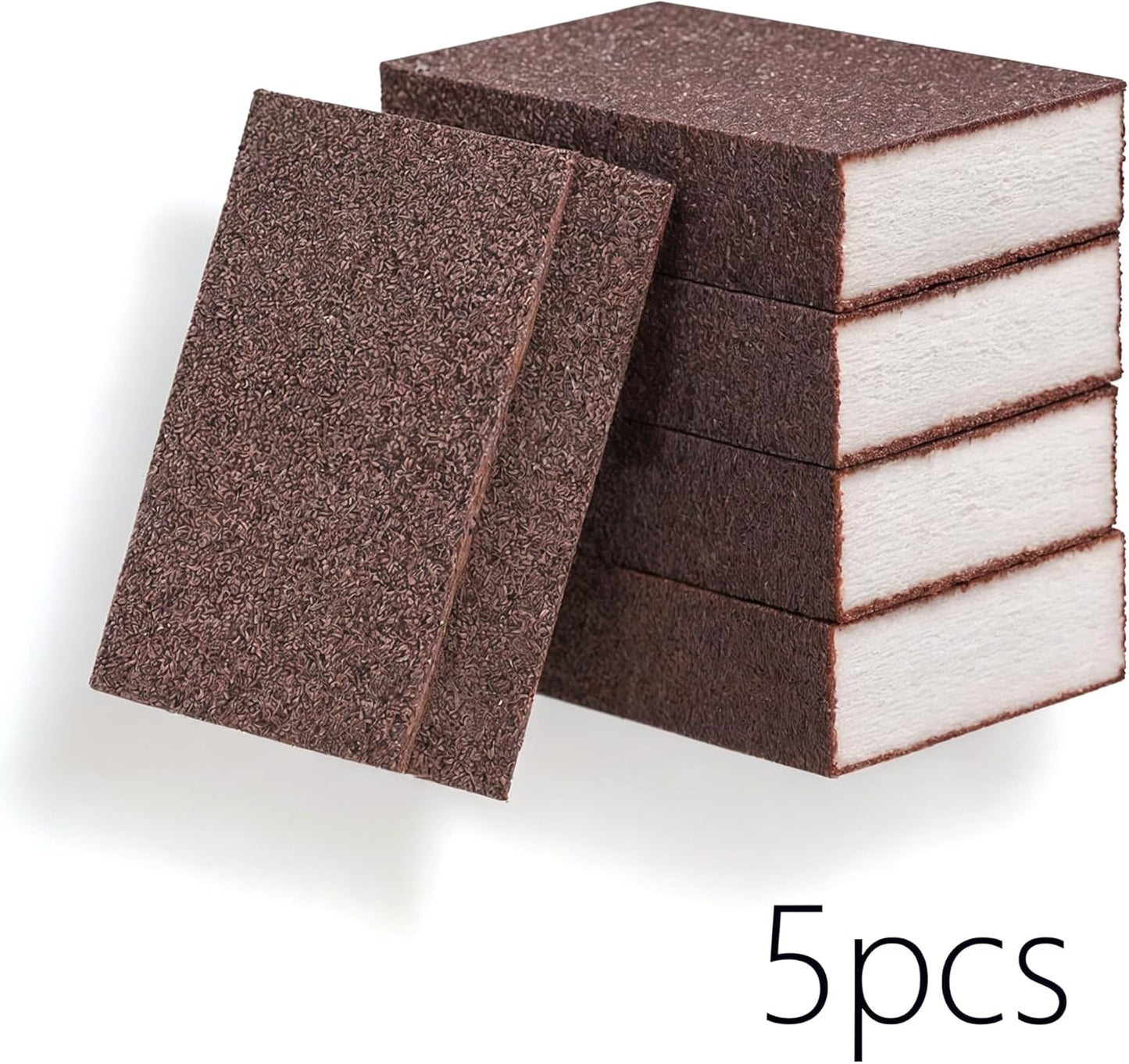 5 Powerful Pot Scrubber Cleaning Sponges, Heavy Duty Kitchen Eraser Scouring Pads, Dishwashing Oven Stove Cleaning Sponges, BBQ Grill Scrubbing Dish Cloths