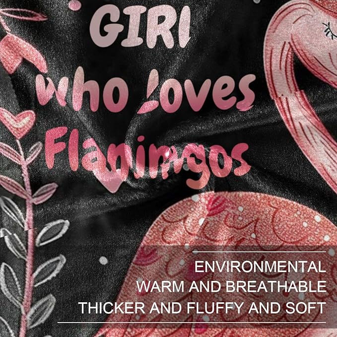 Throw Blanket for Teens Boys Girls and Adults Soft Warm Cozy Funny Midweight Food Flannel Blankets for Couch Sofa Bed Camping Travel Home Decor 50" X 60" (Flamingo, 50x60 inch)
