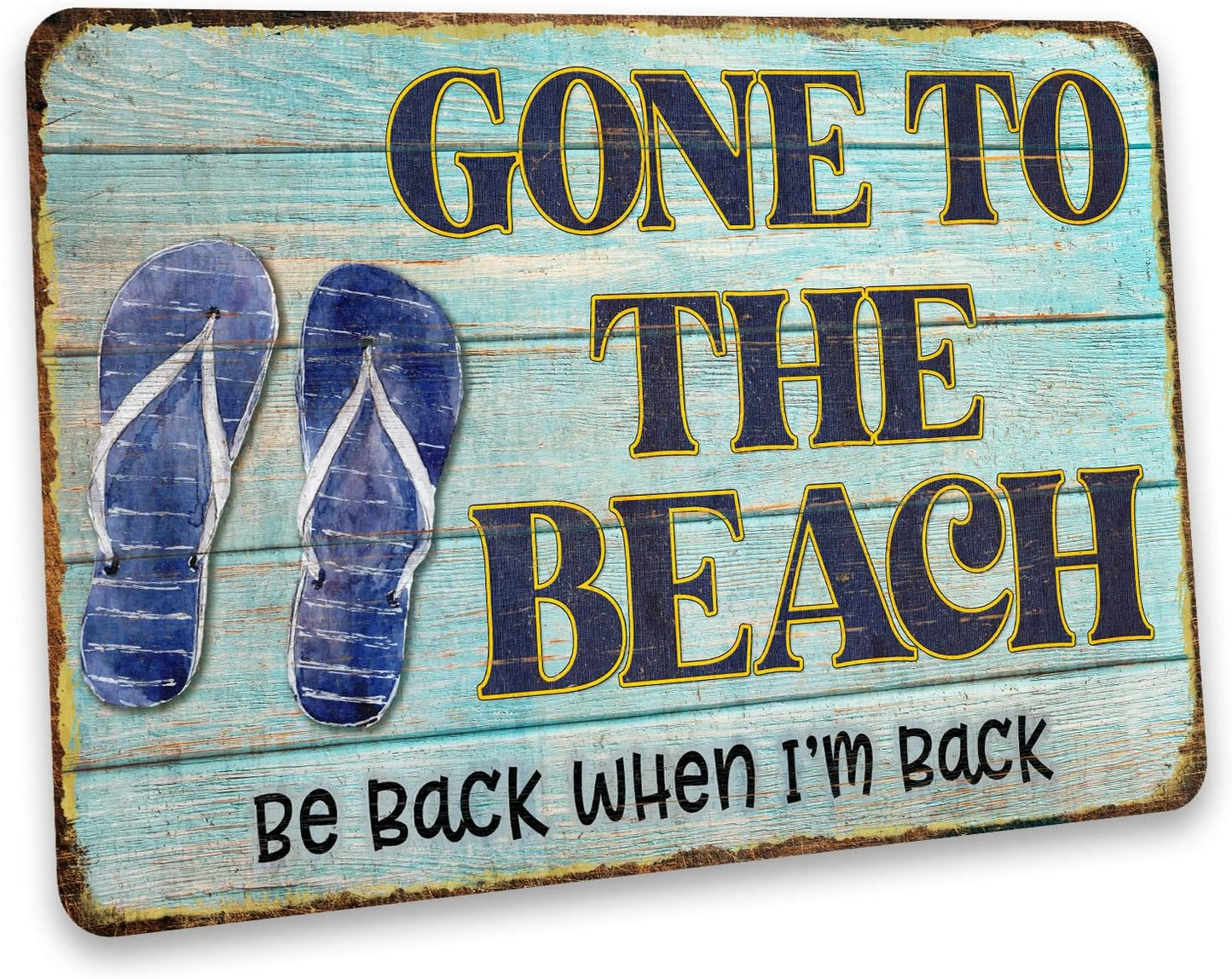 Gone To The Beach Sign Beach Decor Ocean Decorations Nautical Signs Seashell Home Wall Gifts 8x12 208122001049
