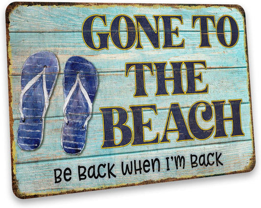 Gone To The Beach Sign Beach Decor Ocean Decorations Nautical Signs Seashell Home Wall Gifts 8x12 208122001049