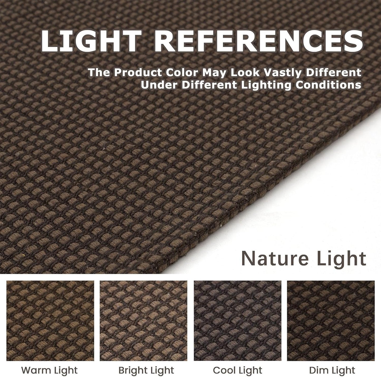 KOZYFLY Runners for Hallways 2x6 ft Washable Kitchen Runner Non Slip Rubber Backed Hall Runners Cotton Entryway Runner Rugs Floor Carpet for Indoor Backdoor Bedroom Kitchen, Reddish Brown/Coffee