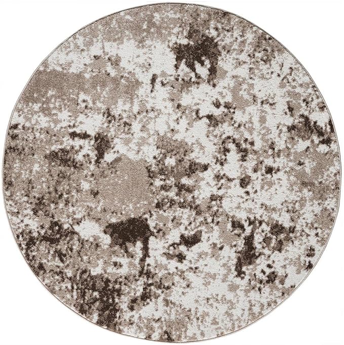 Keen Home Design Area Rugs - 10ft Round Non-Shedding, Abstract Rugs for Kitchen, Living Room, Bedroom, Dining Room, Entryway - Size: 10' Round, Multi