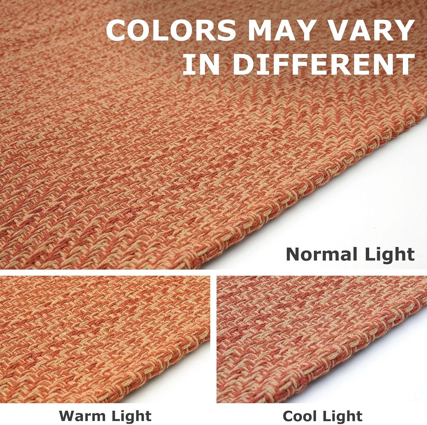 IOHOUZE Small Area Rug 2x3 Washable Woven Rugs for Entryway Non Slip Rubber Backed Front Door Rugs Indoor Doormat Throw Rug Floor Carpet for Entrance Kitchen, Rustic Orange