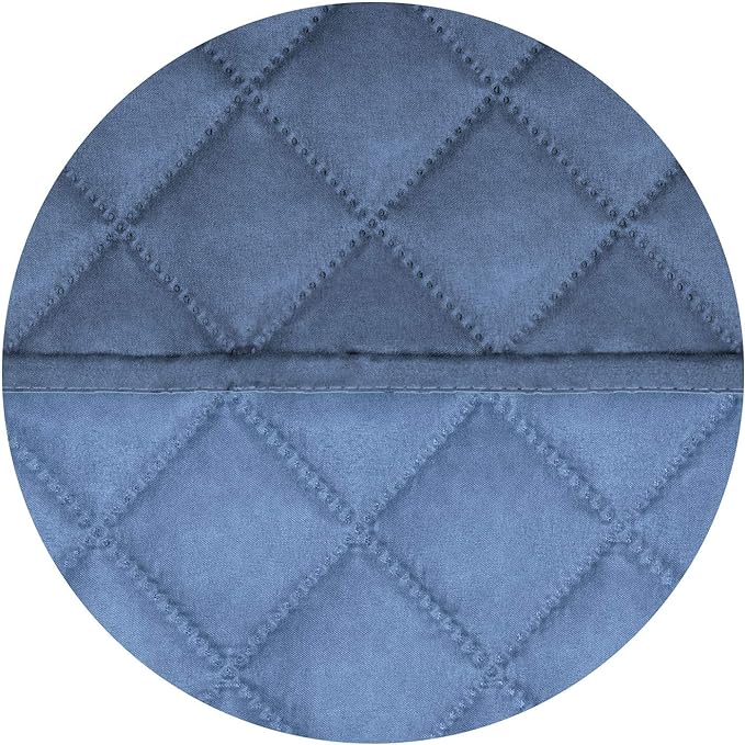 PureFit Reversible Quilted Sofa Cover, Water Resistant Slipcover Furniture Protector, Washable Couch Cover with Non Slip and Elastic Straps for Kids, Dogs (Small Recliner, Dark Blue/Light Blue)