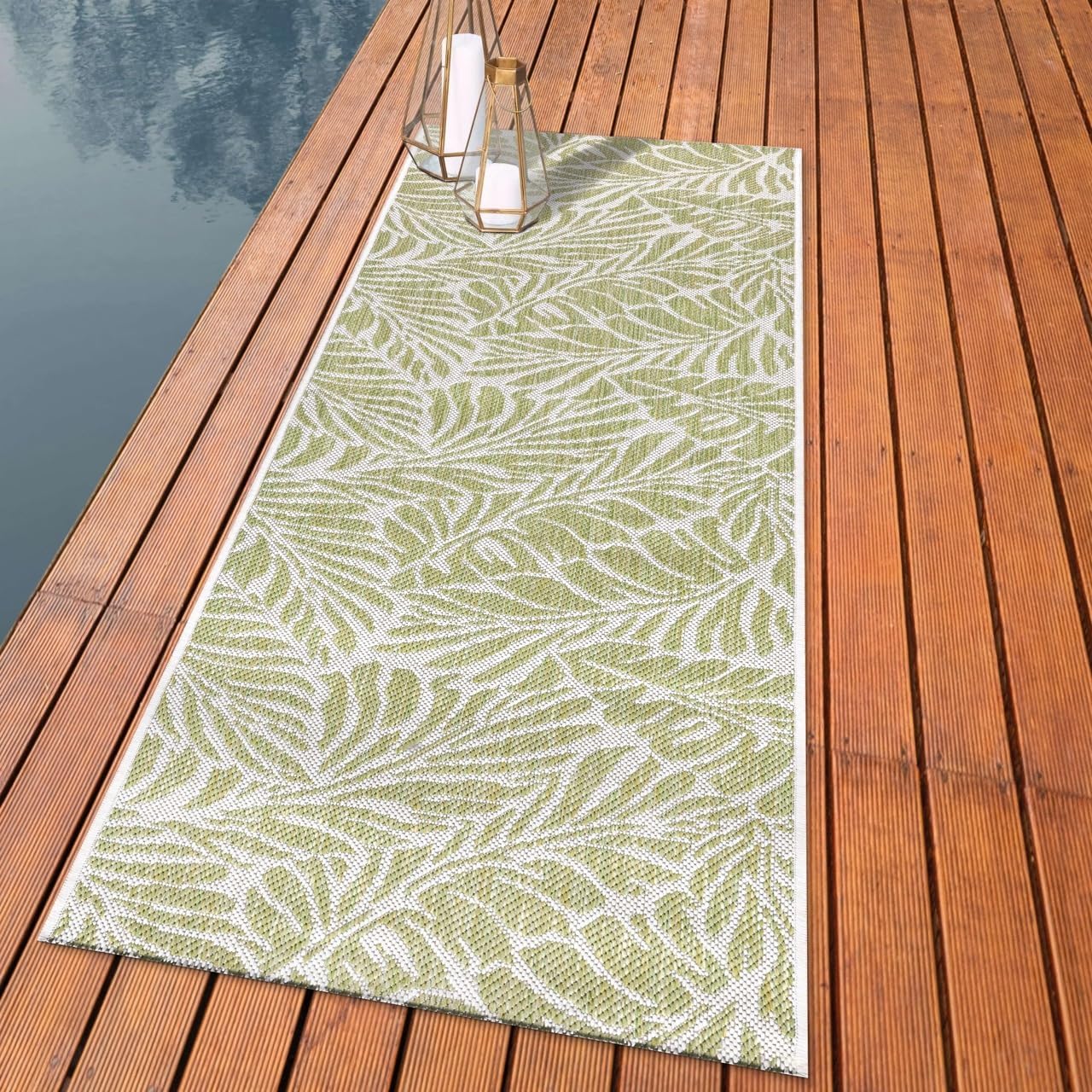 Keen Home Design Terrace Outdoor Runner Rug - 2x12 Washable Indoor/Outdoor Rug for Patio, Kitchen, Balcony, Beach, Garden, Deck and Porch, Size: 2'2"x11'10"