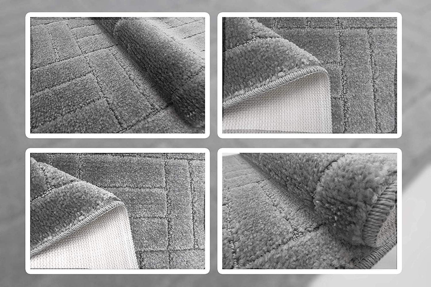 Custom Length Hallway Runner Rug,Slip Resistant,Bricks Dark Grey, 26 Inch X 7 feet, Sold and Priced Per Foot