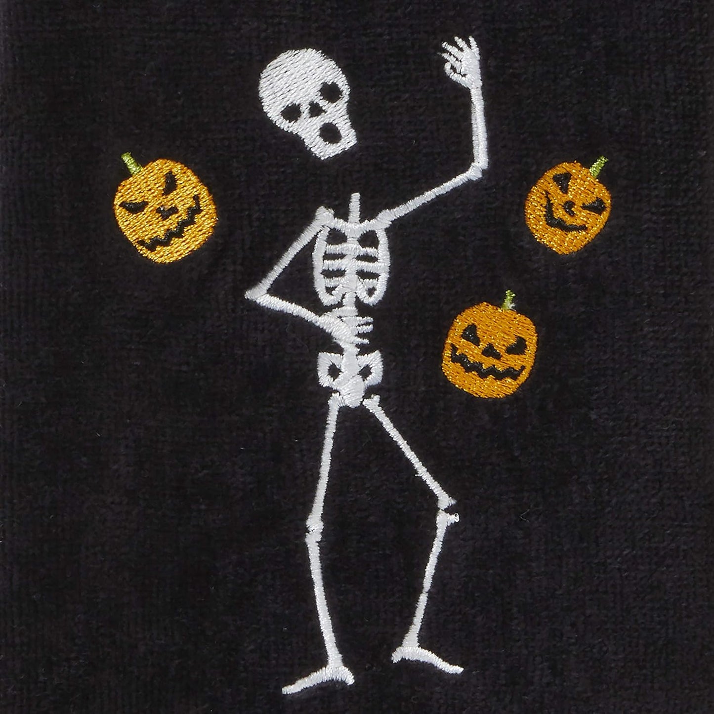 SKL Home Halloween Juggling Skeleton Hand Towel Set for Bath/Kitchen/Bar & Gift, 2 Count