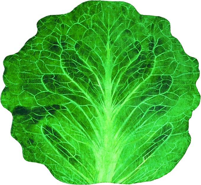 Vessia Lettuce Throw Blanket, Realistic Funny Food Blanket for Adults and Kids, 300GSM Giant Soft Vegetable Throw for Couch, Sofa, Bed, Fun Cozy Cabbage Home Decor for All Seasons, 60 inches