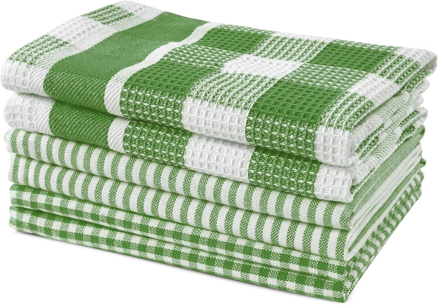 LANE LINEN Dishcloths - 6 Pack Cotton Dish Drying Towels, Soft, Durable, Absorbent Multi-Purpose Dish Cloths, 12"x12" - Olive