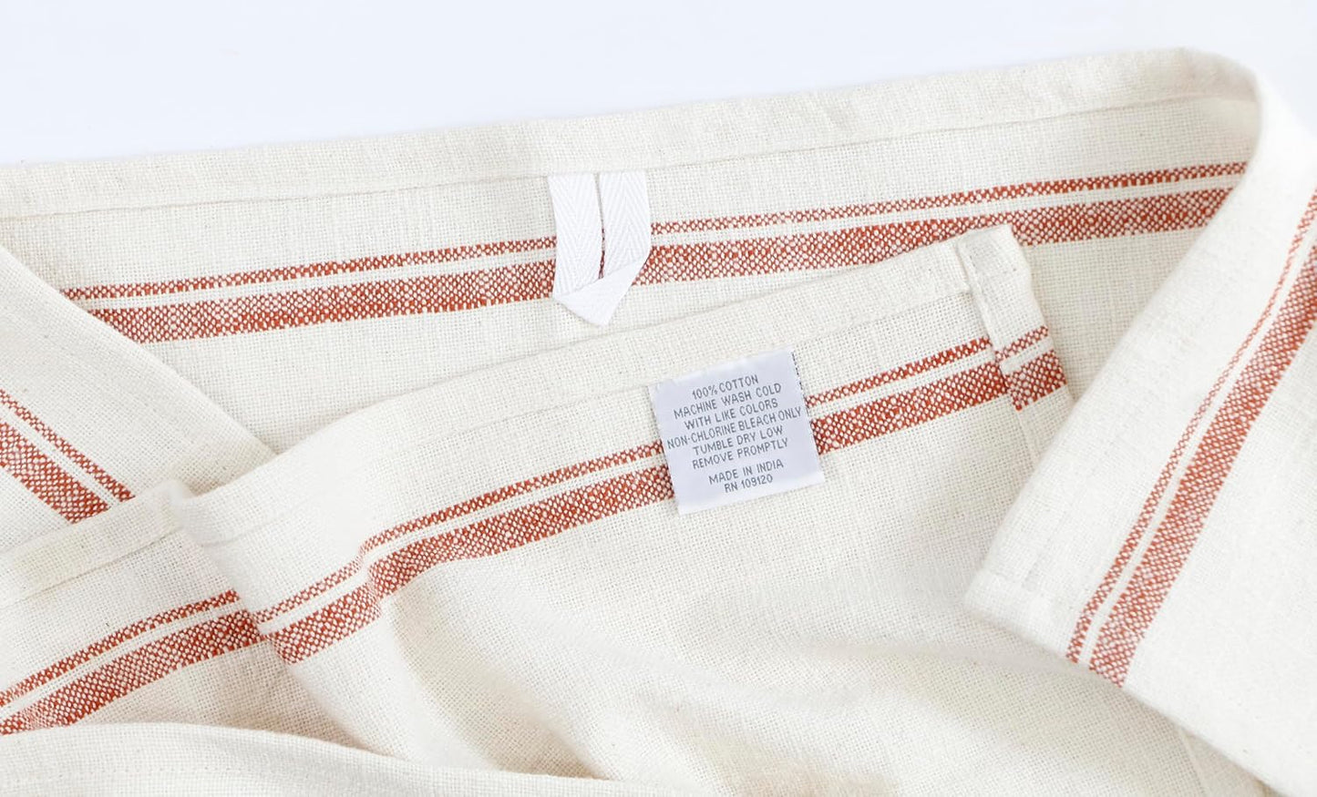 KAF Home Natural Rustic Farmhouse Slubbed Kitchen Towel | 100% Cotton Dish Towel, 18 x 28 Inches | Soft and Absorbent (Rust, 18 x 28-4 Pack)