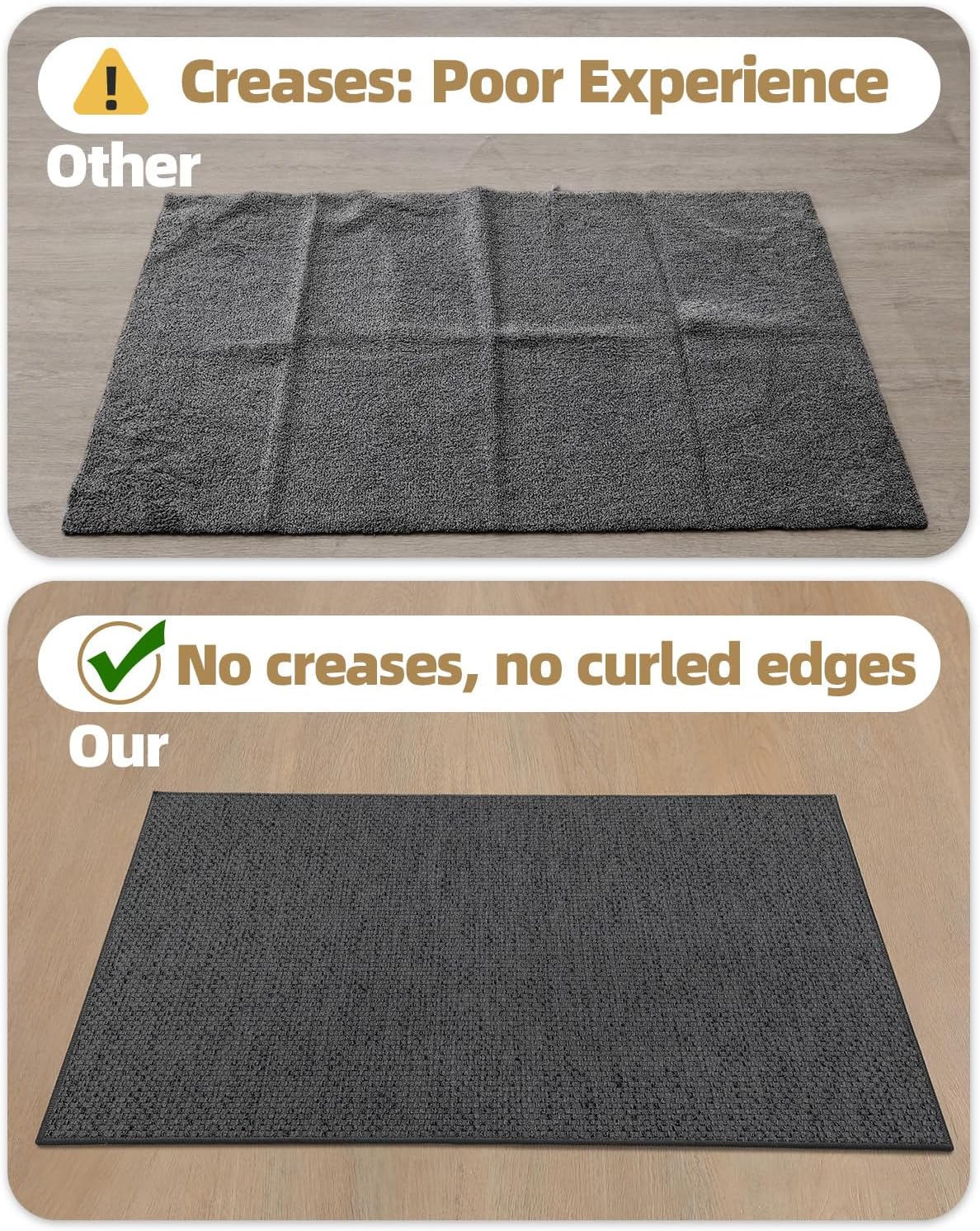 Color&Geometry Door Mat 26" x95, Front Door Mat Indoor Rugs for Entryway, Non Slip Washable Low-Profile Inside Doormat, Entry Mat Entry Rug Door Mats Indoor Entrance, Grey (Rolled-up NO Creases)