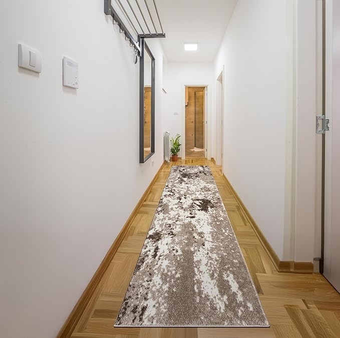 Keen Home Design Area Rugs - 2x20 Non-Shedding, Abstract Rugs for Kitchen, Living Room, Bedroom, Dining Room, Entryway - Size: 2'8" x 20', Multi