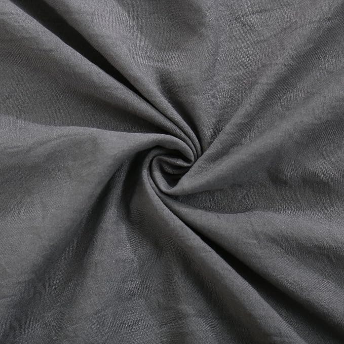 Merryword Dark Body Pillow Cover 20x54in, Reversible Long Pillowcase With Ruffled Edges, Cute Design (1 Body, Gray)