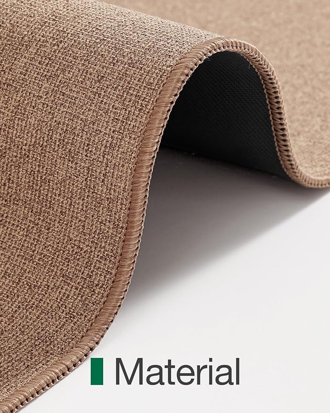 LUMI Indoor Door Mat 36"x59", Ultra Thin Low Profile Non-Slip Doormat for Home Entrance, Absorbent & Stain-Resistant Welcome Mats, Washable Entryway Mat for Front Door, Patio, Porch, Camel