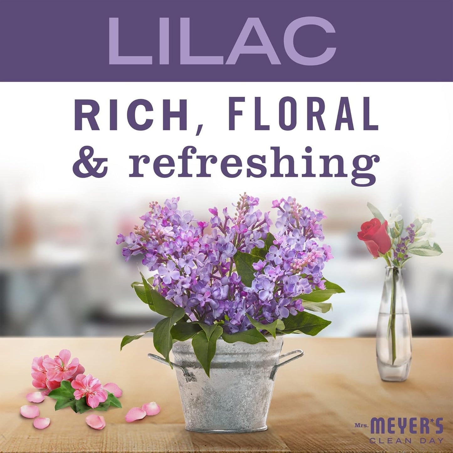 MRS. MEYER'S CLEAN DAY Liquid Dish Soap, Biodegradable Formula, Lilac, 16 fl. oz