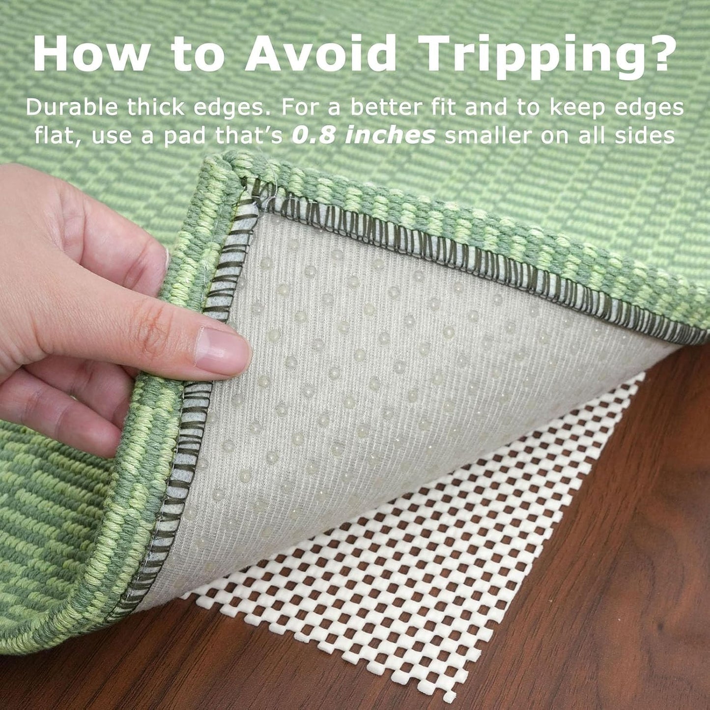 KOZYFLY Washable Area Rug 2x3 Ft Small Entryway Rug Indoor Door Mat Throw Rugs with Rubber Backing, Braided Cotton Floor Carpet for Front Entrance Bathroom Kitchen Foyer, Sage Green