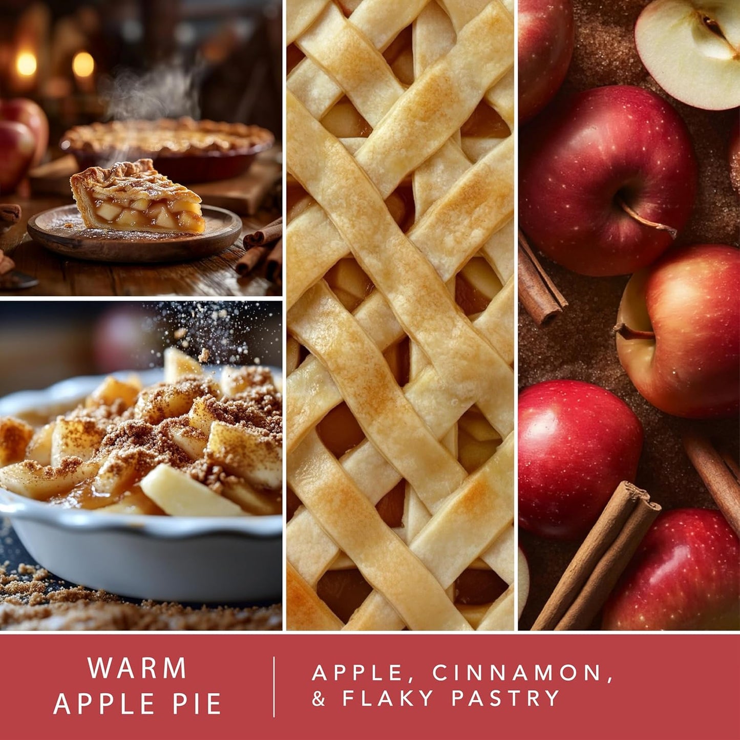 Scentsationals Fall Wax Melts, Wax Cubes Strong Scent - Warm Apple Pie - Long Lasting Scented Melts for Warmer, 10oz (24-Cubes)