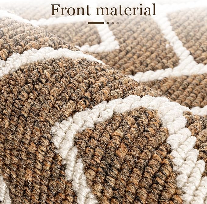 hicorfe Kitchen Rugs and Mats Sets,Super Absorbent Polypropylene Non-Slip Rug,Soft Comfort Floor Mat,Washable for Kitchen,Hallway,Office,Sink,Laundry(20" x 31.5",Brown)