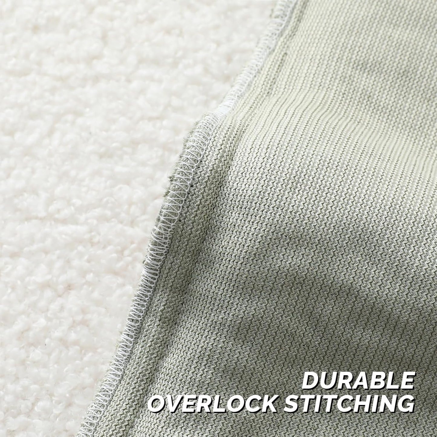 FUTEI Sage Green Throw Pillow Covers 20x20 Inch Set of 2,Furry Faux Fur Teddy Boucle Textured Cushion Covers,Soft Fluffy Decorative Pillow Case,Home Decor for Couch Bed Living Room Office Car