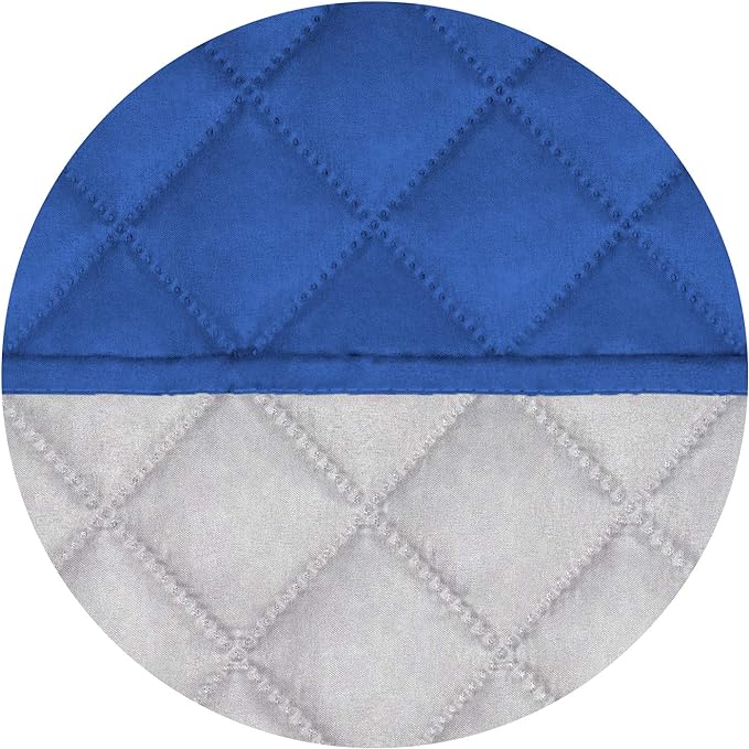 PureFit Reversible Quilted Sofa Cover, Water Resistant Slipcover Furniture Protector, Washable Couch Cover with Non Slip and Elastic Straps for Kids, Dogs, Pets (Small Recliner, Classic Blue/Ivory)
