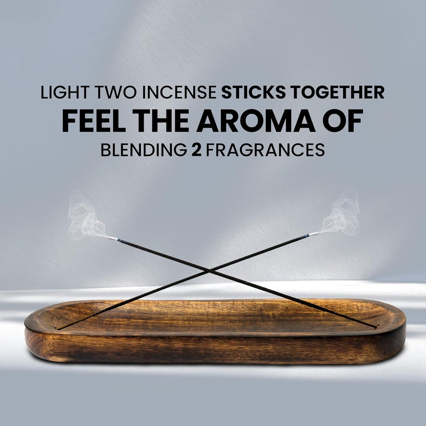 Incense Holder-Incense Burner/Ash Catcher-Handmade Wooden Insence Tray Home Decor 11x4x1.2 Inches