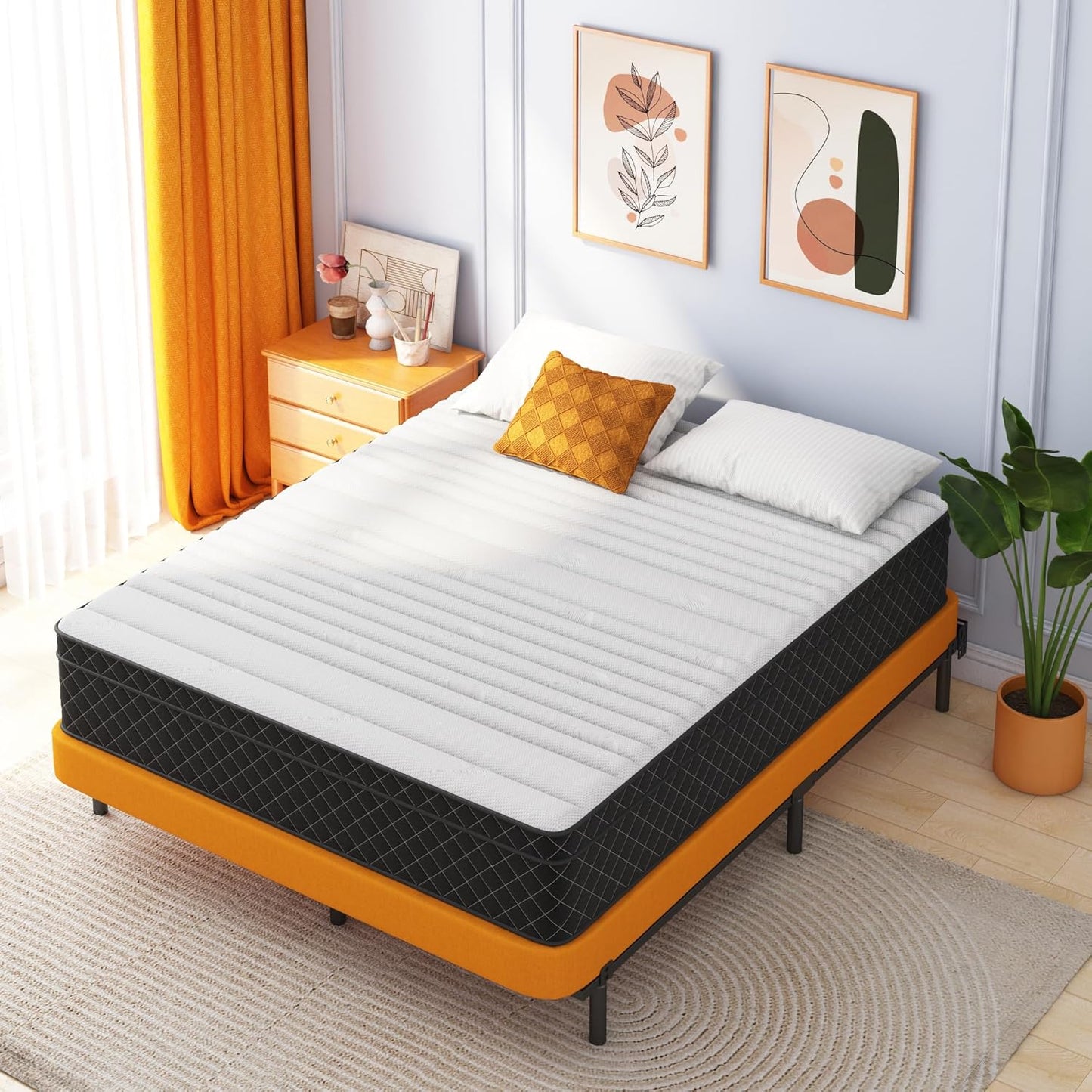 King Mattress 12 Inch Hybrid – Memory Foam & Pocket Springs Bed in a Box, Medium Firm, Cooling Comfort & Pressure Relief, 120-Night Trial