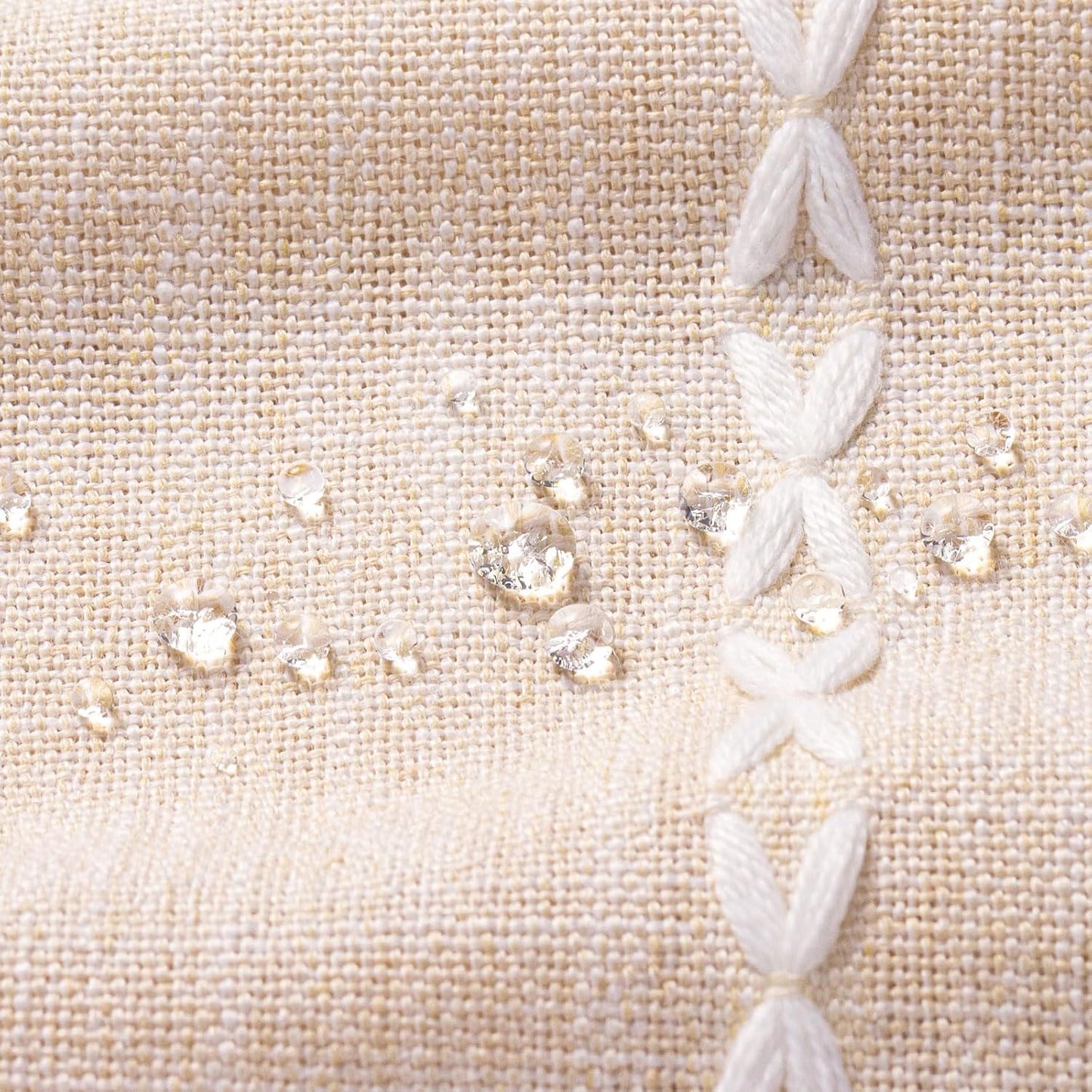 MitoVilla Beige Boho Long Shower Curtain 72 x 78, Cream Farmhouse 78 inch Long Polyester Linen Fabric Shower Curtains with Tassel for Chic Cottagecore French Country Bathroom Decor