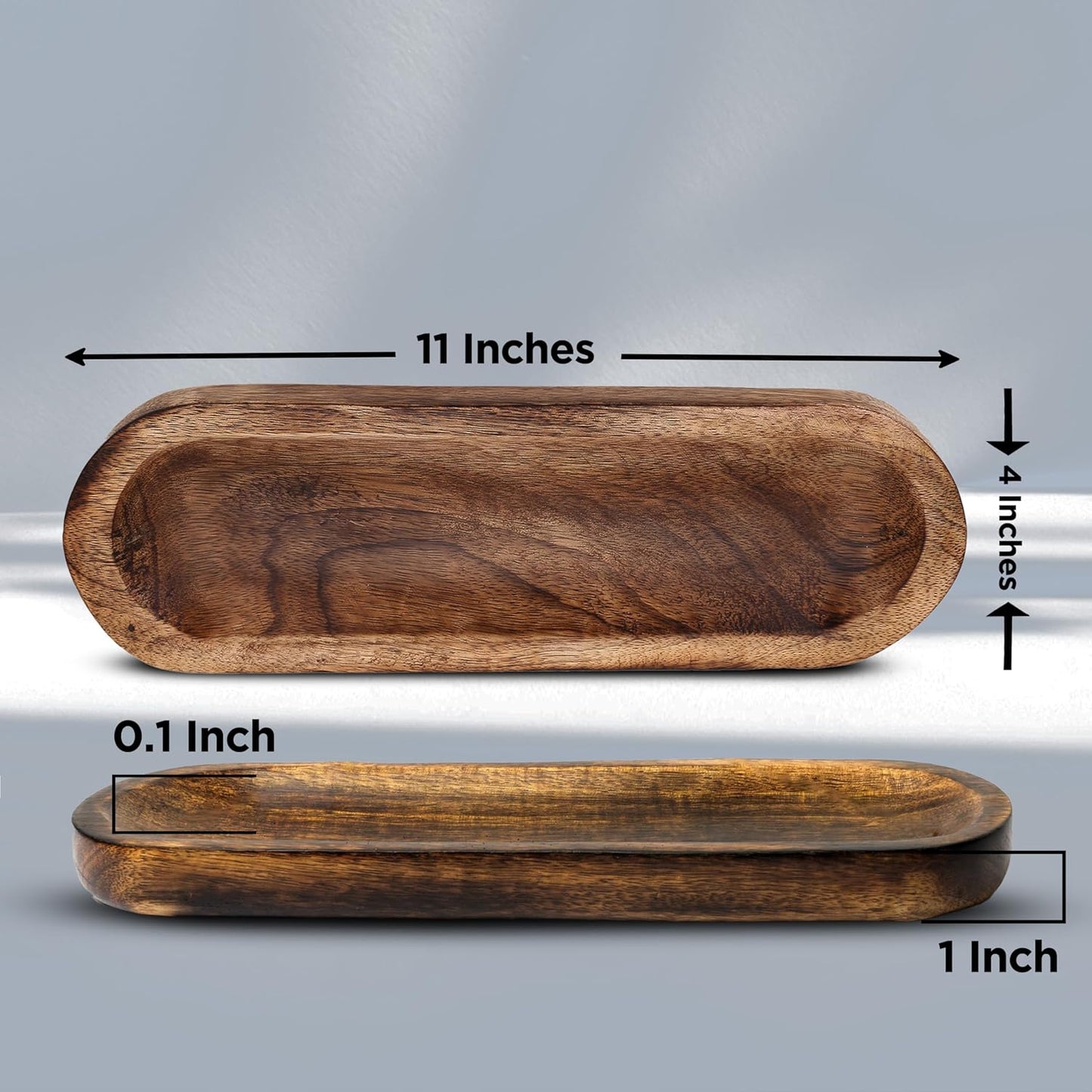 Incense Holder-Incense Burner/Ash Catcher-Handmade Wooden Insence Tray Home Decor 11x4x1.2 Inches