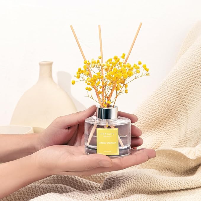 Sweet Dream Reed Diffuser Set - 3.38 fl oz (100ml) Essential Oil with 6 Reed Sticks | Home & Bathroom Decor