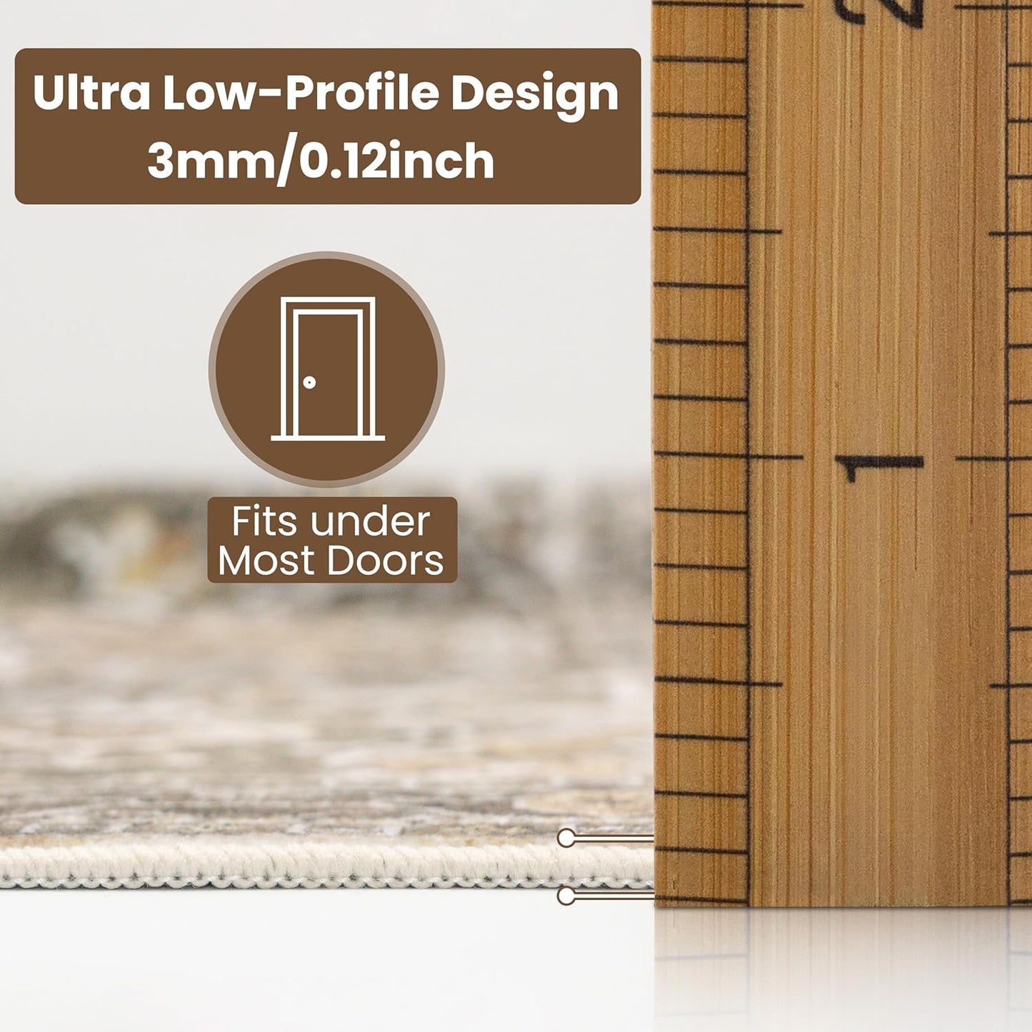 Washable Runner Rug 2.5x8 | Non Slip Rug Runners for Hallways, Entryways, Kitchens, Bathrooms, Bedrooms | Ultra-Soft Flannel Carpet Runners with Rubber Backing (Moss, 2.5x8)