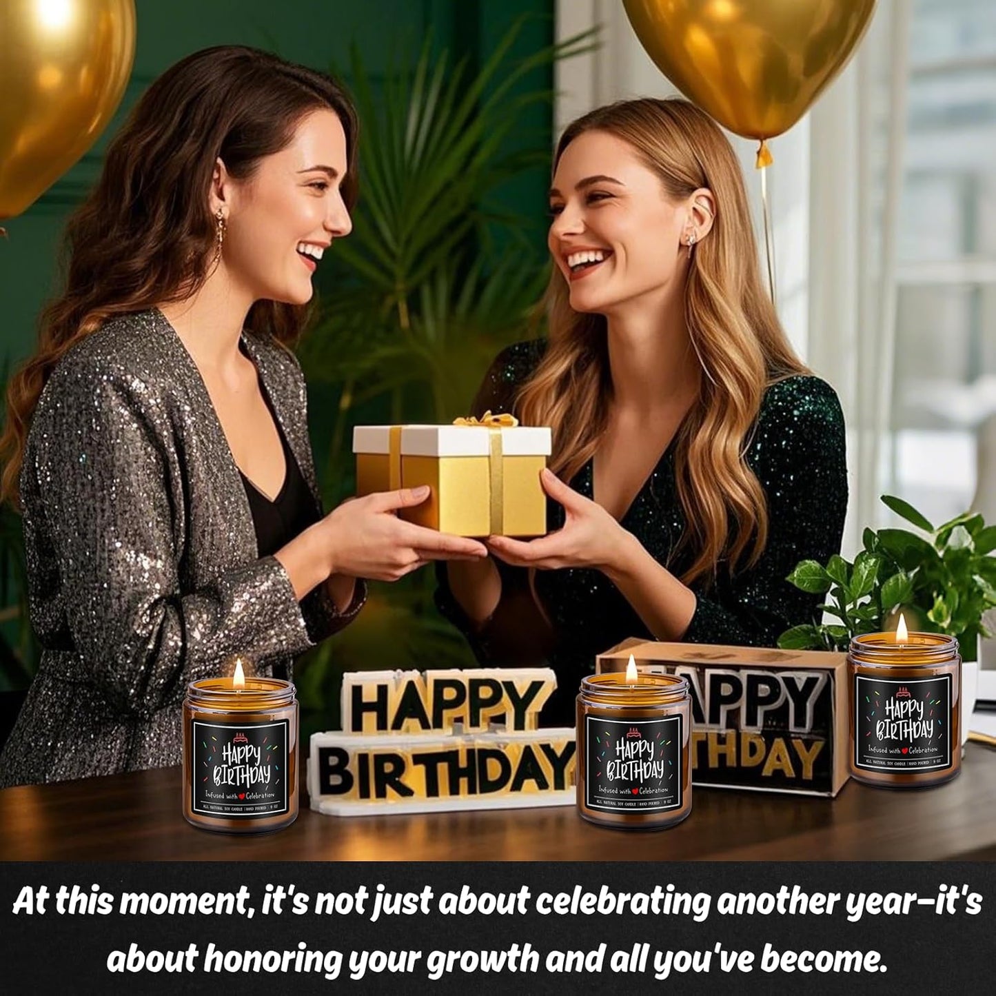 Homsolver 9OZ Lavender Scent Candles, Happy Birthday Decorations Gifts for Men, Women, Him, Friend, Dad, Brother, Husband, Boyfriend, More 50 Hours Burn Time