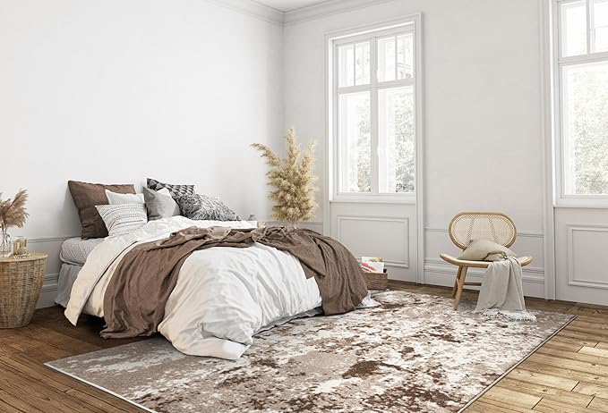 Keen Home Design Area Rugs - 9x12 Non-Shedding, Abstract Rugs for Kitchen, Living Room, Bedroom, Dining Room, Entryway - Size: 9'2" x 11'11", Multi