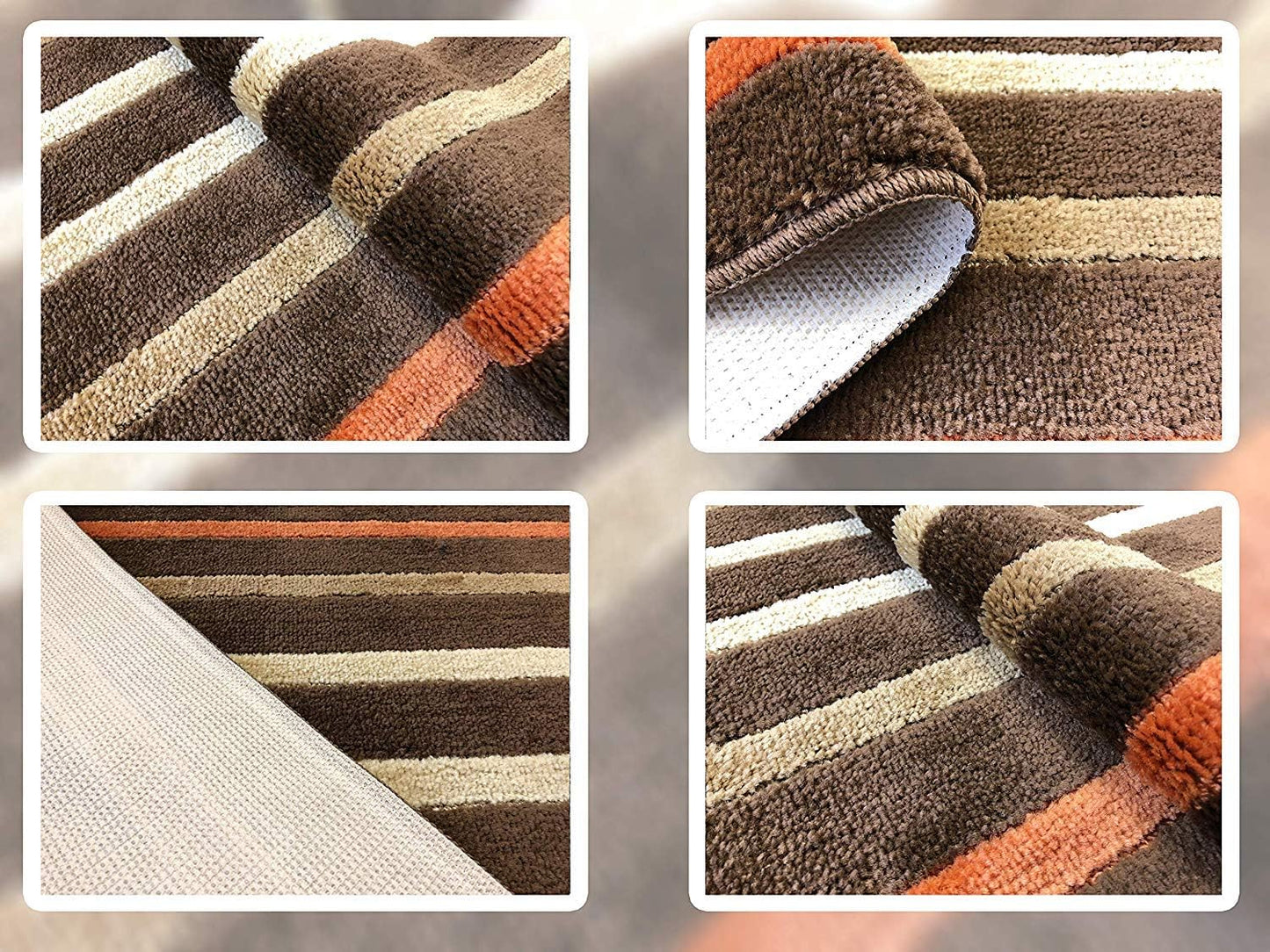 Custom Length Hallway Runner Rug,Slip Resistant,Striped Orange, 26 Inch X 12 feet, Sold and Priced Per Foot