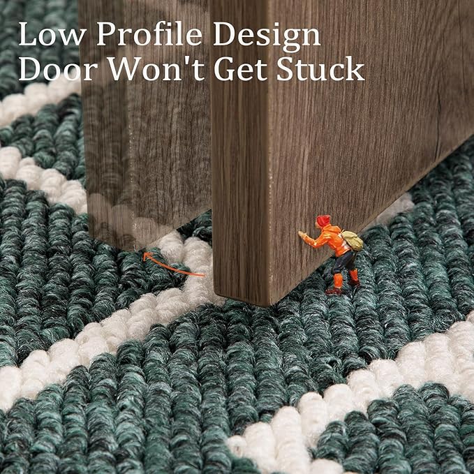 hicorfe Kitchen Rugs and Mats,Kitchen Mats for Floor,36"x59" Non Slip Runner Rug,Absorbent Resist Dirt Comfort Standing Mat Machine Washable for Entryway,Hallway,Front of Sink(Dark Green)