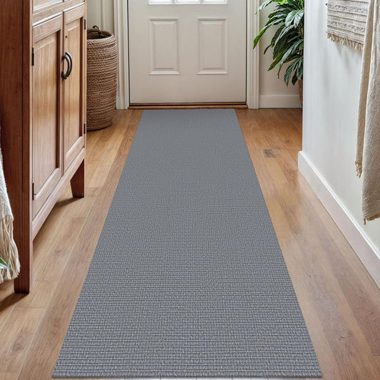 KOZYFLY Washable Runner Rug 2x7 ft Hallway Runner Non Slip Rubber Backed Kitchen Runner Rugs Bobo Entryway Runner Indoor, Carpet Runners for Hall Entrance Bedroom, Grey